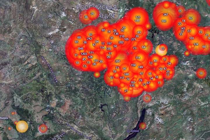 Более 800 тыс. га леса горит в Сибири